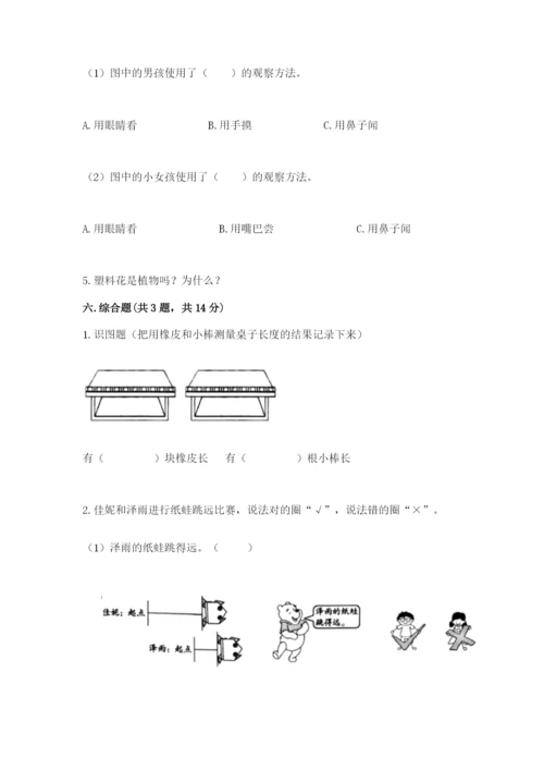 教科版一年级上册科学期末测试卷（精华版）.docx