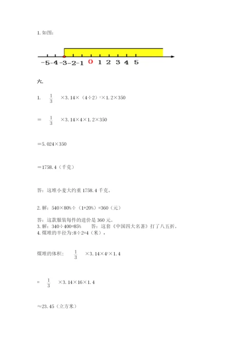 北京版数学小升初模拟试卷附答案（夺分金卷）.docx