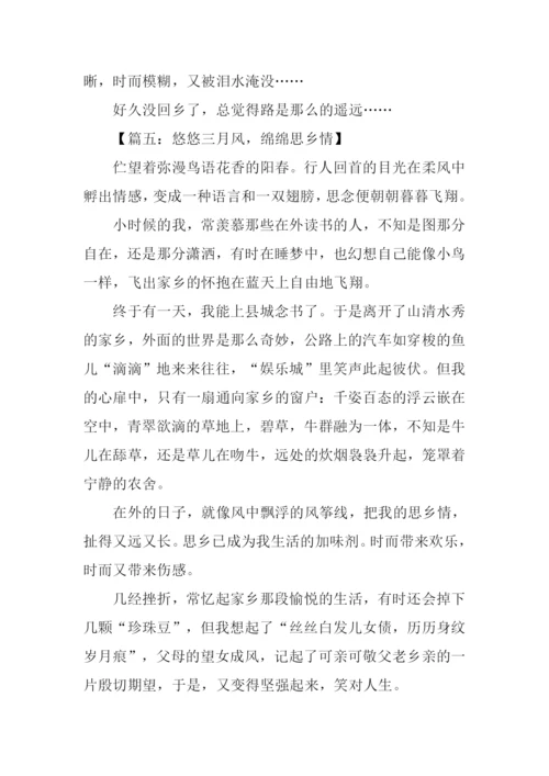 关于思乡情的作文.docx