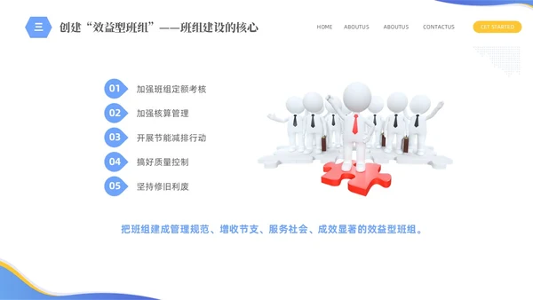蓝色简约商务企业员工培训六型班组建设PPTz班组管理