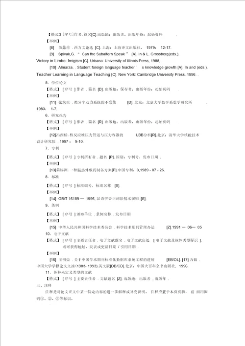 期刊论文撰写参考文献规范格式汇总