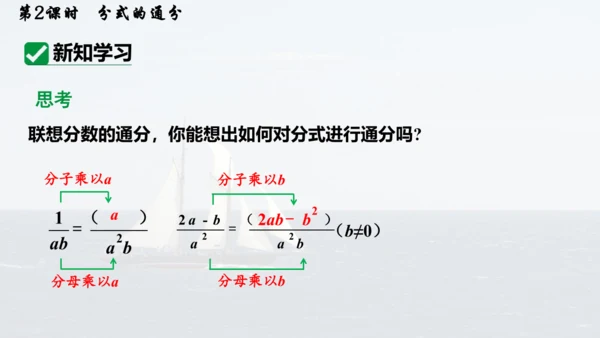 人教版数学八年级上册15.1.2.2  分式的通分课件（共17张PPT）