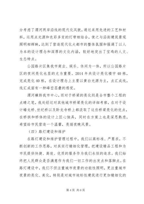 城市绿色照明建设情况汇报材料.docx