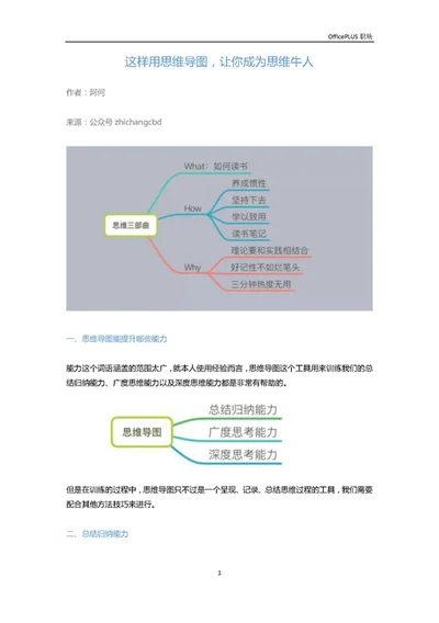 这样用思维导图，让你成为思维牛人-Word范文