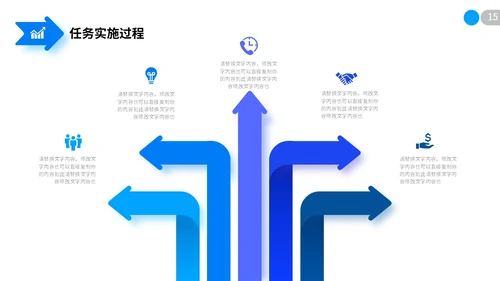 极简蓝色向上箭头微粒体项目复盘报告工作汇报PPT工作总结