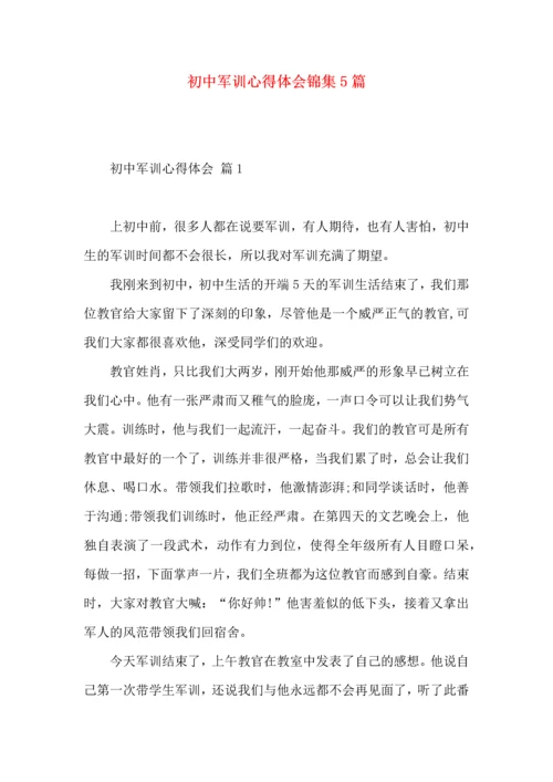 初中军训心得体会锦集5篇.docx