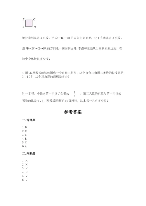 北师大版数学六年级下册期末测试卷及完整答案.docx