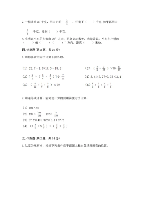 人教版六年级上册数学期中测试卷精品【考点梳理】.docx