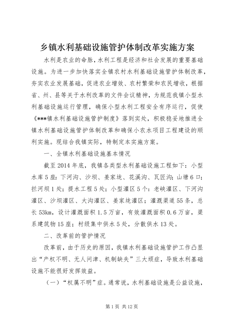 乡镇水利基础设施管护体制改革实施方案.docx