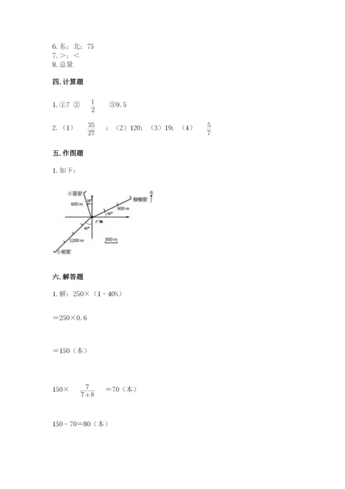 人教版数学六年级上册期末测试卷（典优）word版.docx