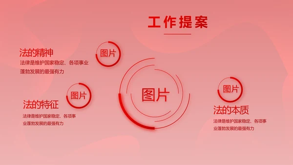红色大气法律知识讲座年年终总结PPT