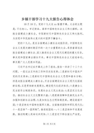 乡镇干部学习十九大报告心得体会.docx