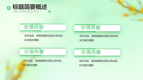 绿色清新春季旅游纪念册动态PPT模板