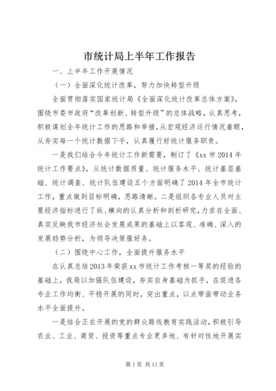 市统计局上半年工作报告 (2).docx