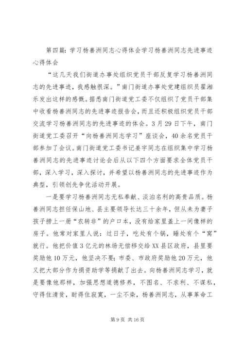 学习杨善洲同志心得体会.docx
