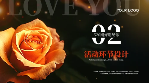 深色系520情人节活动策划方案PPT模板