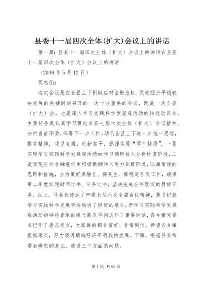 县委十一届四次全体(扩大)会议上的讲话.docx