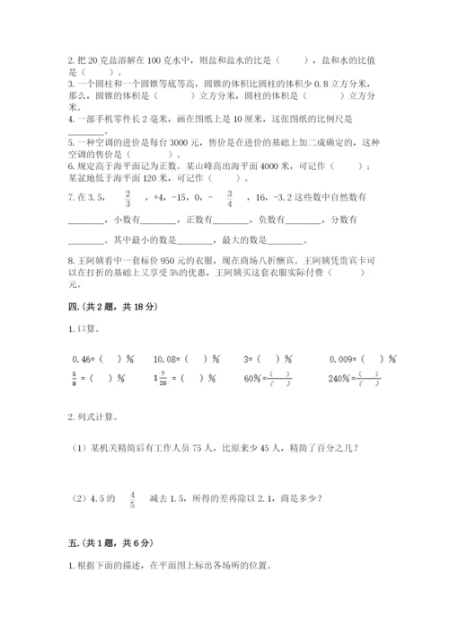 人教版六年级数学小升初试卷附完整答案【名师系列】.docx