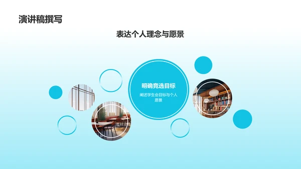 蓝色手绘风学生会竞选PPT模板