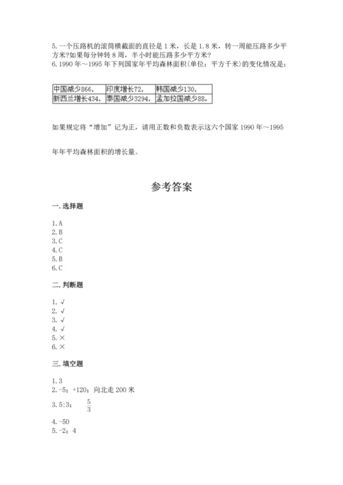 六年级下册数学《期末测试卷》含答案（新）.docx