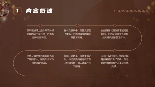 《钢铁是怎么炼成的》读书分享通用PPT模板