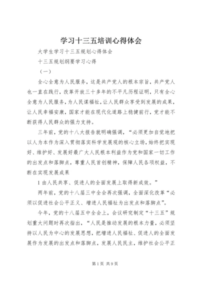 学习十三五培训心得体会 (5).docx