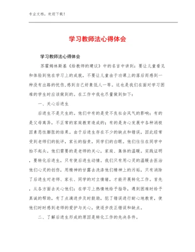 2024学习教师法心得体会例文30篇合辑.docx