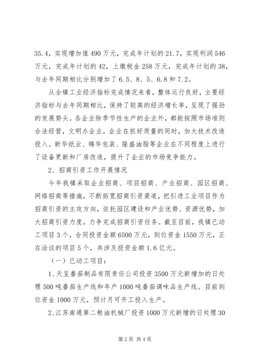 乡镇项目招商引资和新农村建设工作情况汇报.docx