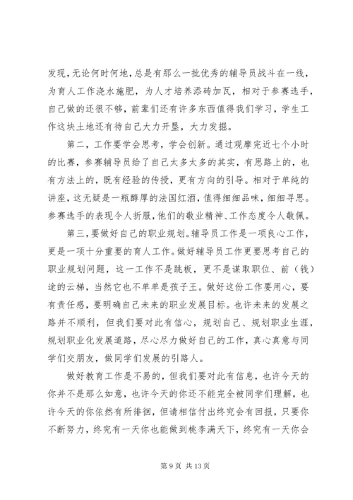 技能大赛的心得体会某年.docx