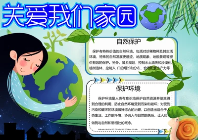 保护环境word手抄报