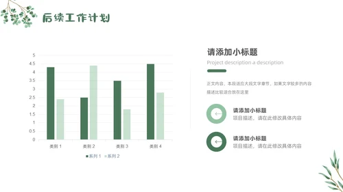 小清新简约工作总结汇报概述