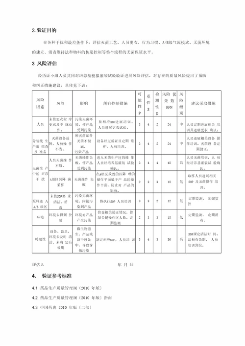 培养基模拟灌装试验验证方案