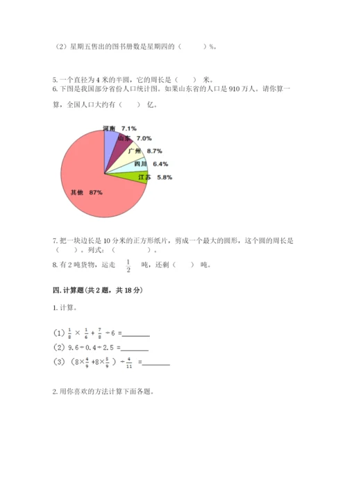 小学数学六年级上册期末卷含答案【满分必刷】.docx