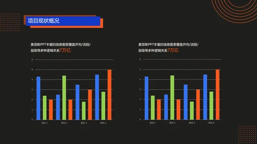 深色简约风红蓝项目汇报策划