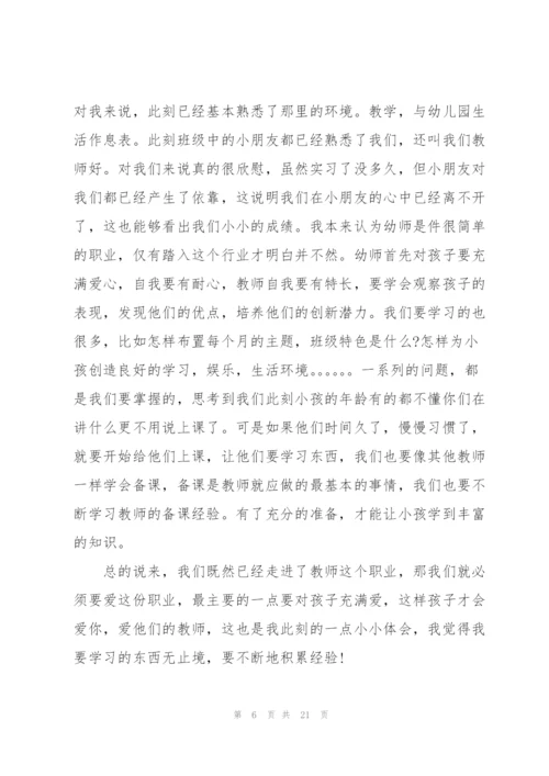 幼儿园实习个人总结5篇.docx