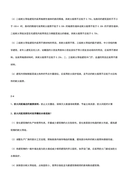 2023年一级消防工程师安全技术实务考点汇总超实用总结与小抄.docx