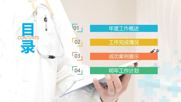 医学医疗医生年终工作总结汇报PPT模板