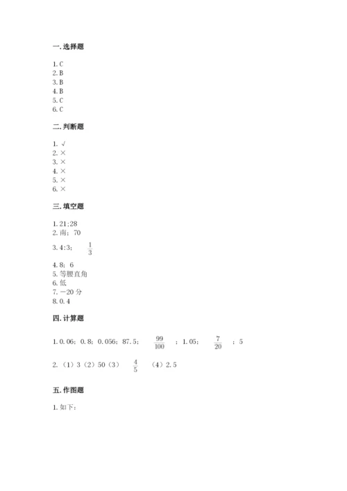 小学六年级下册数学期末测试卷（达标题）.docx
