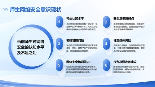 蓝色3D风校园网络安全防护指南PPT模板