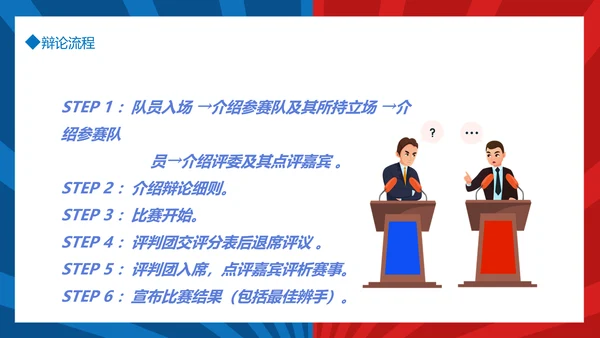 团体辩论赛超级辩论赛红蓝辩论赛PPT模板