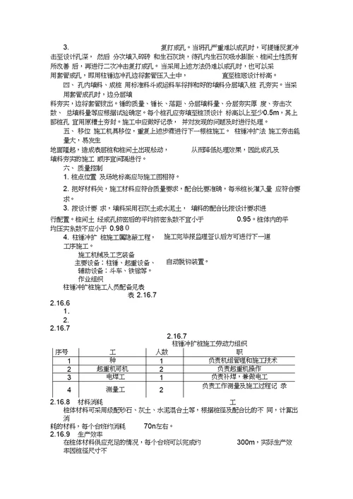 柱锤冲扩桩施工工艺