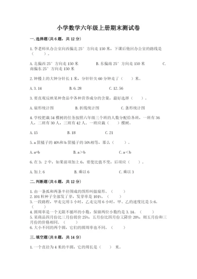 小学数学六年级上册期末测试卷附完整答案（网校专用）.docx