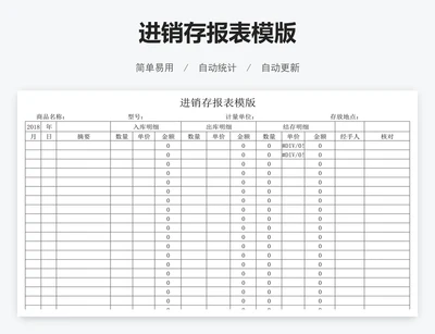 进销存报表模版
