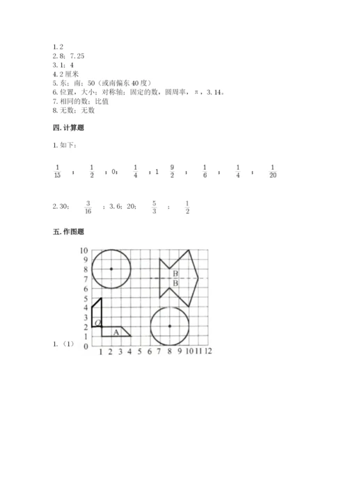 小学数学六年级上册期末测试卷带答案（研优卷）.docx