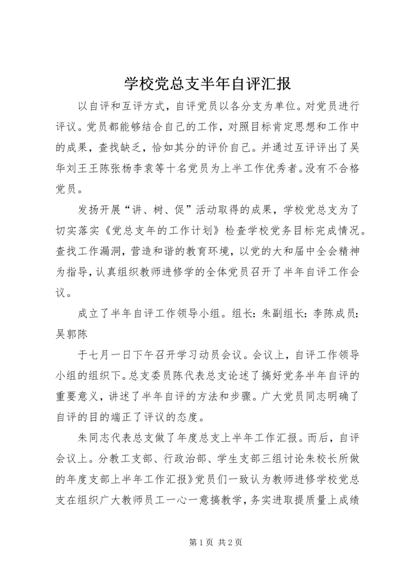 学校党总支半年自评汇报.docx