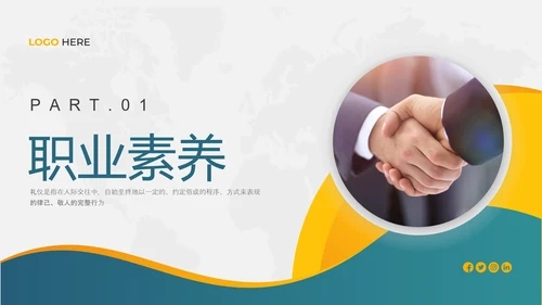 绿色黄色商务风实拍人际沟通社交礼仪培训app