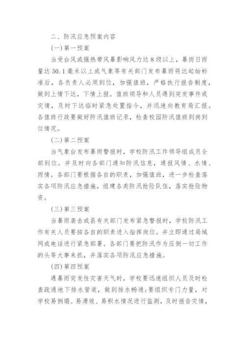 中学防洪防汛应急预案.docx