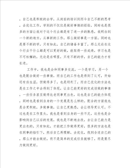 公司新员工试用期工作总结模板工作总结范文