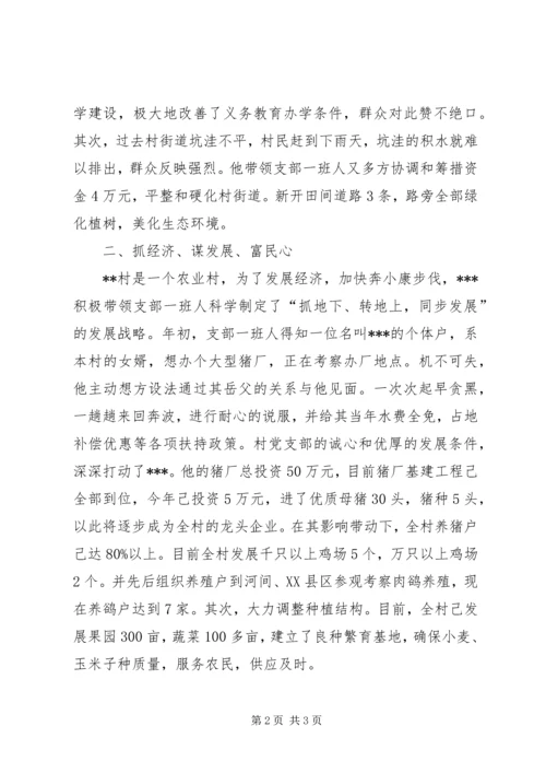 村党支部书记简要事迹纪实 (3).docx