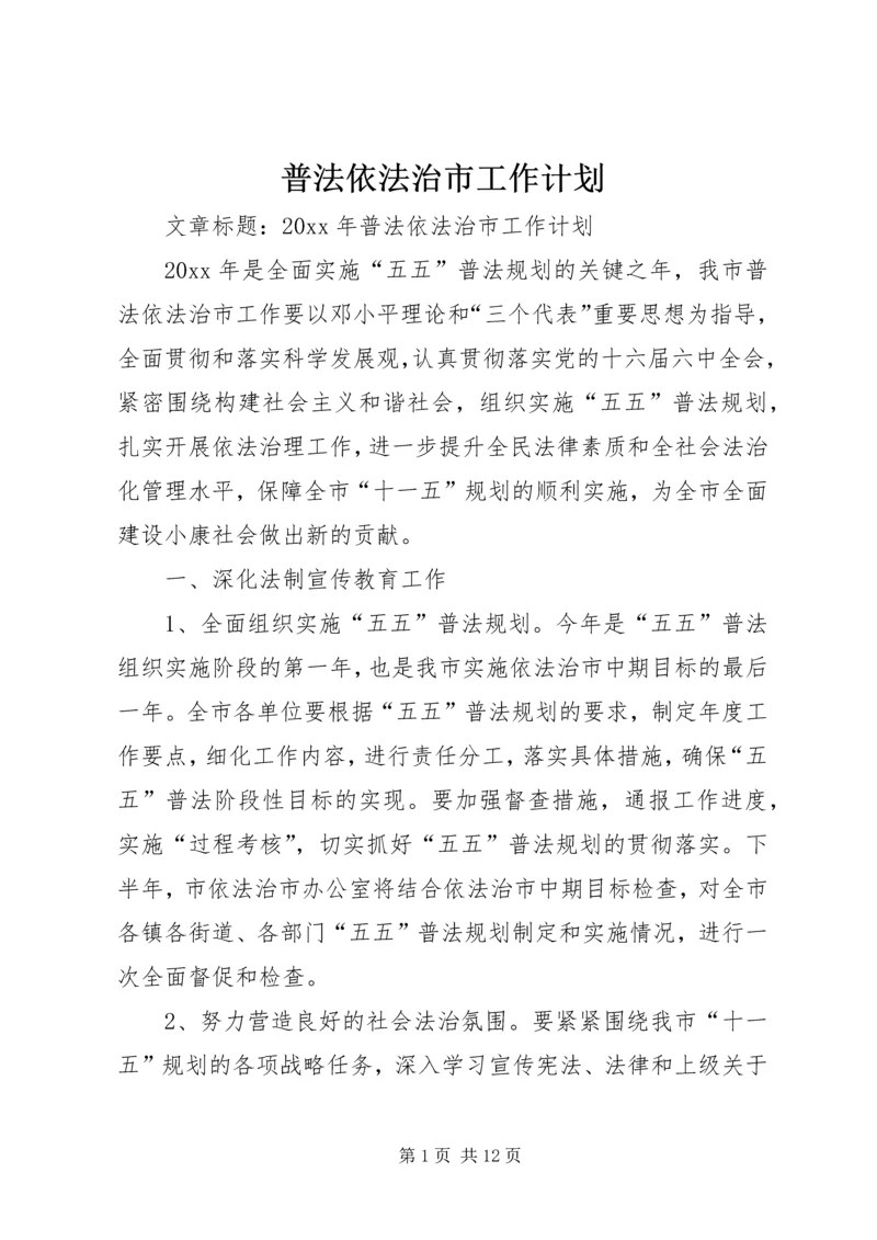 普法依法治市工作计划.docx